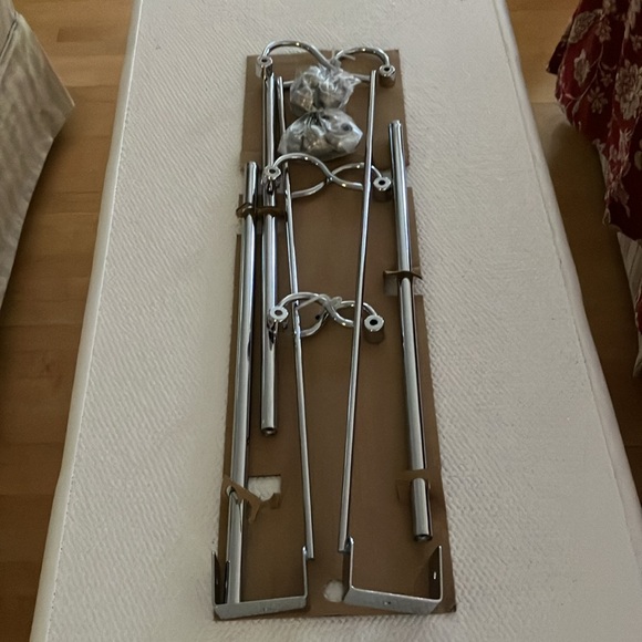 NWT Over The Door Towel Rack, Chrome & Brushed Metal - Picture 6 of 11